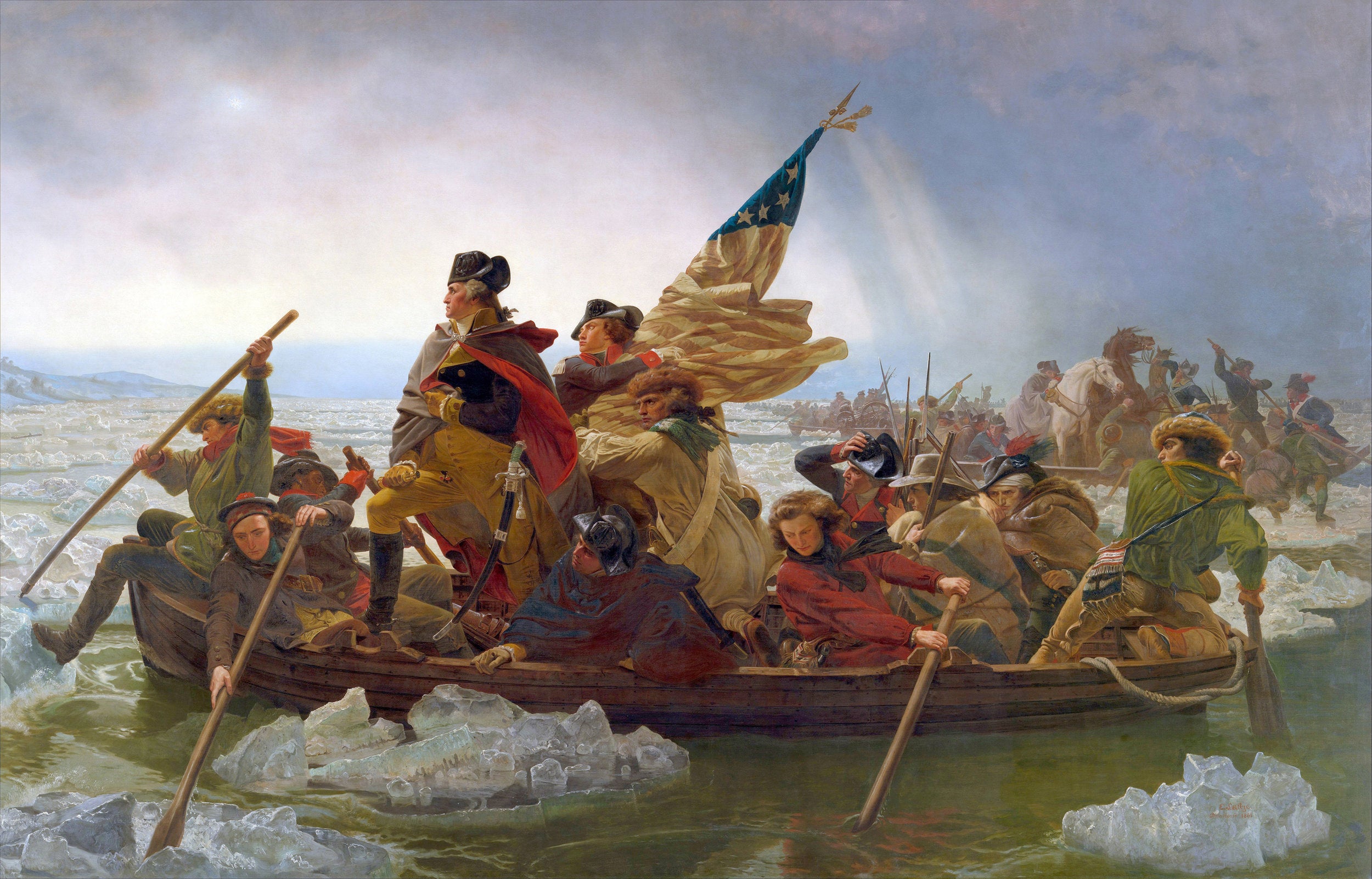 washington crossing the delware 1000-piece puzzle (32-inch)